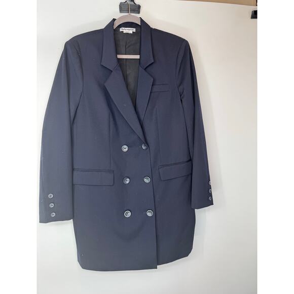 Reformation Dresses & Skirts - Reformation wool navy blazer dress XL